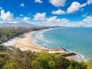 A panoramic view of Hua Hin, Thailand.