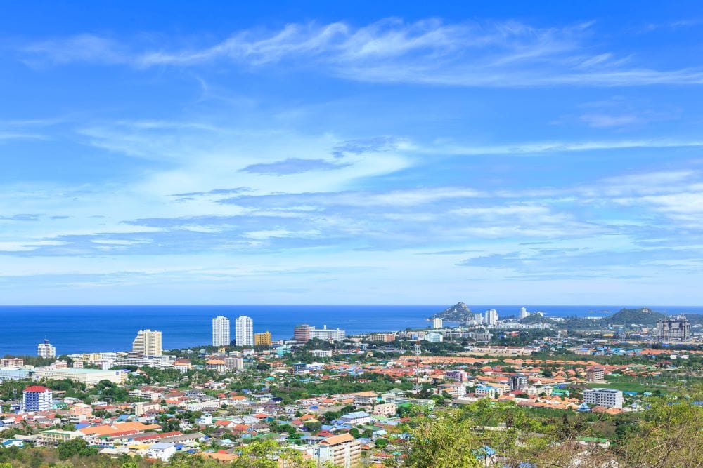Hua Hin beachfront skyline, a top destination for the expat community and foreign property buyers.
